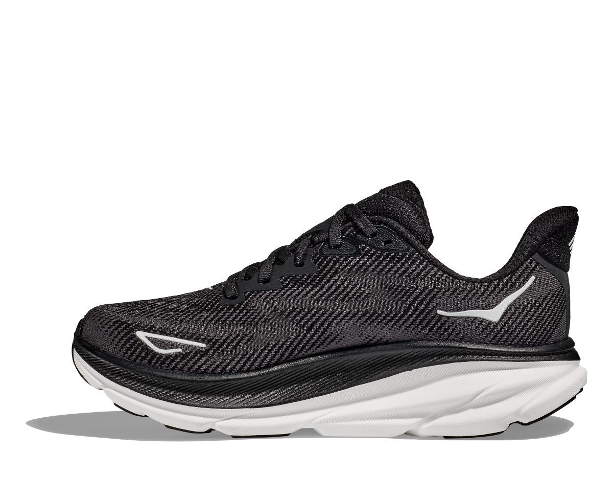 HOKA Clifton 9 - Black/ White