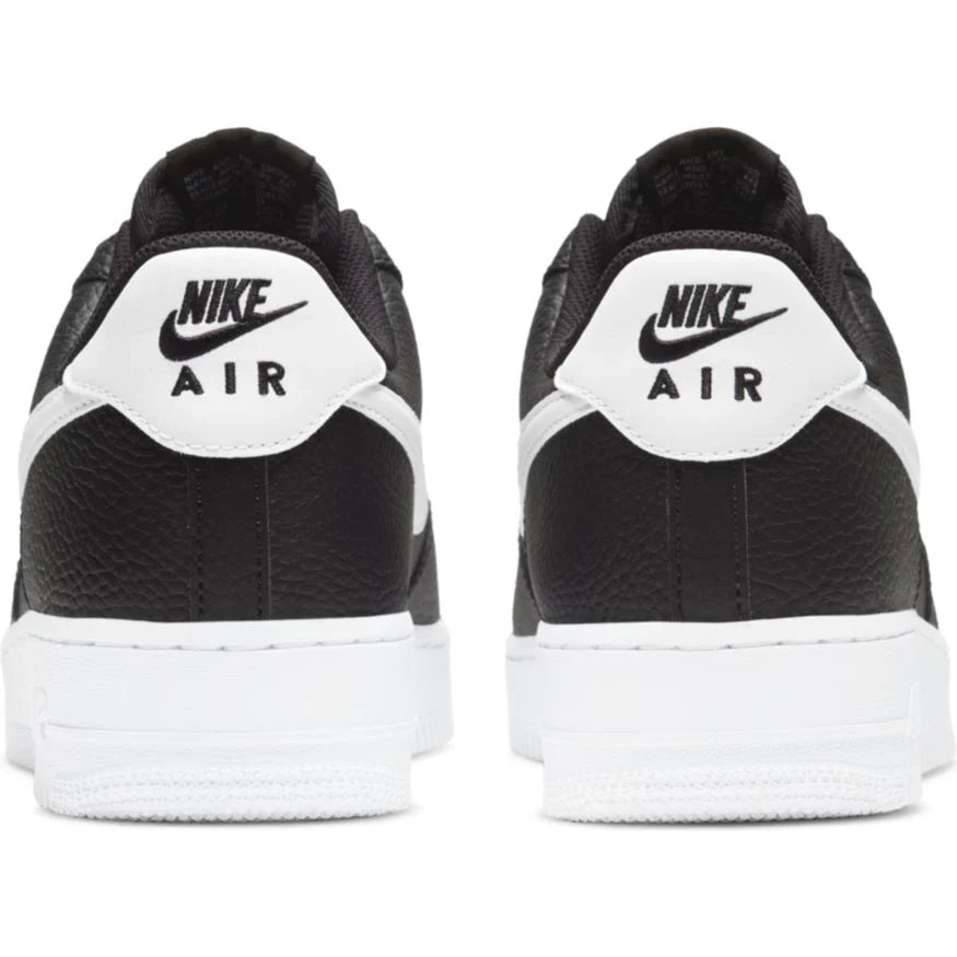 Air Force 1 - Black White Pebbled Leather
