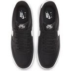 Air Force 1 - Black White Pebbled Leather
