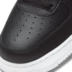 Air Force 1 - Black White Pebbled Leather