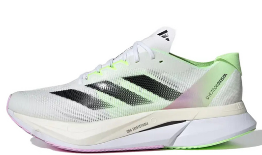 Adizero Boston 12 - White Black Green Spark