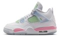 Air Jordan 4  - GS White Medium Soft Pink