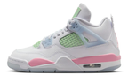 Air Jordan 4  - GS White Medium Soft Pink