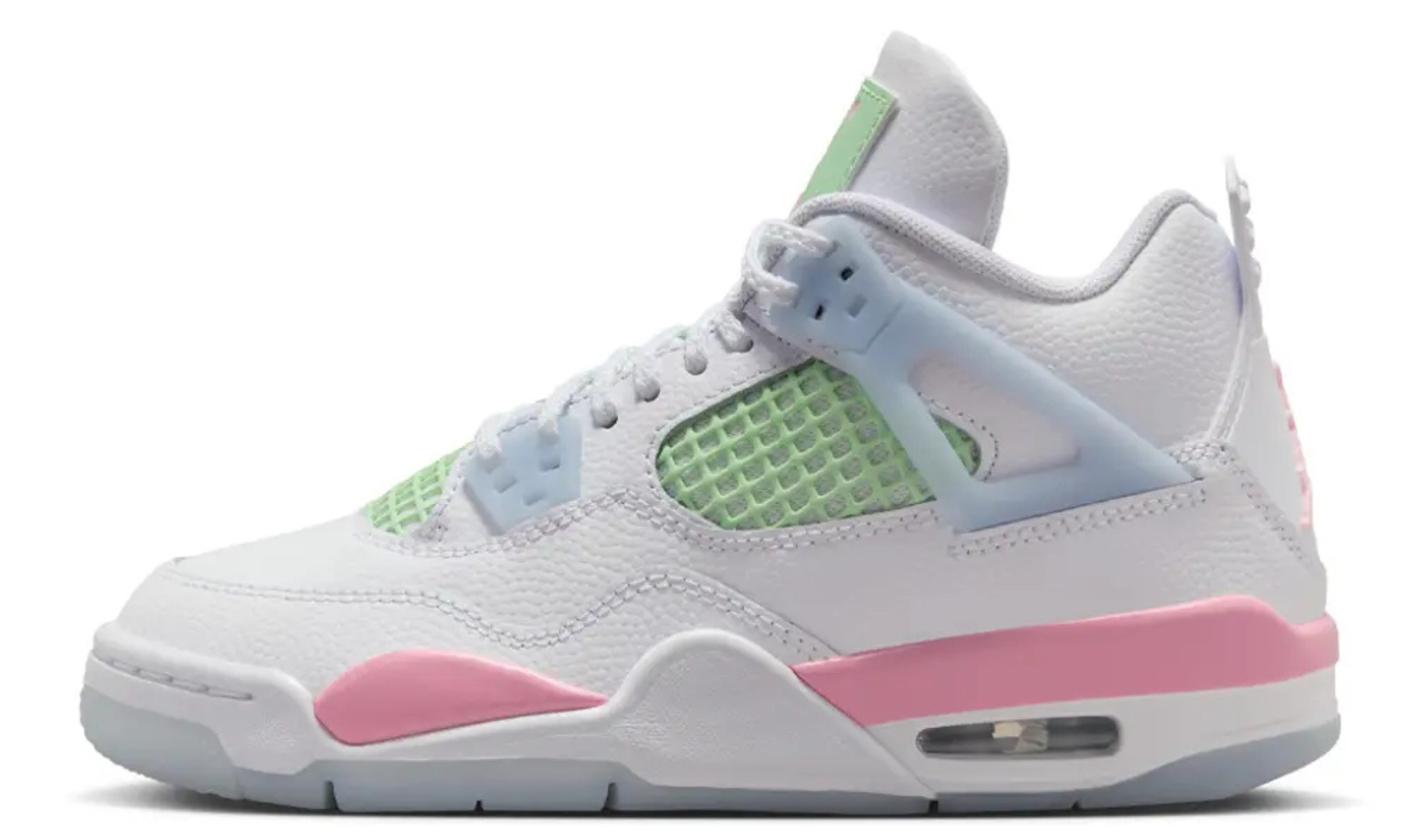 Air Jordan 4  - GS White Medium Soft Pink