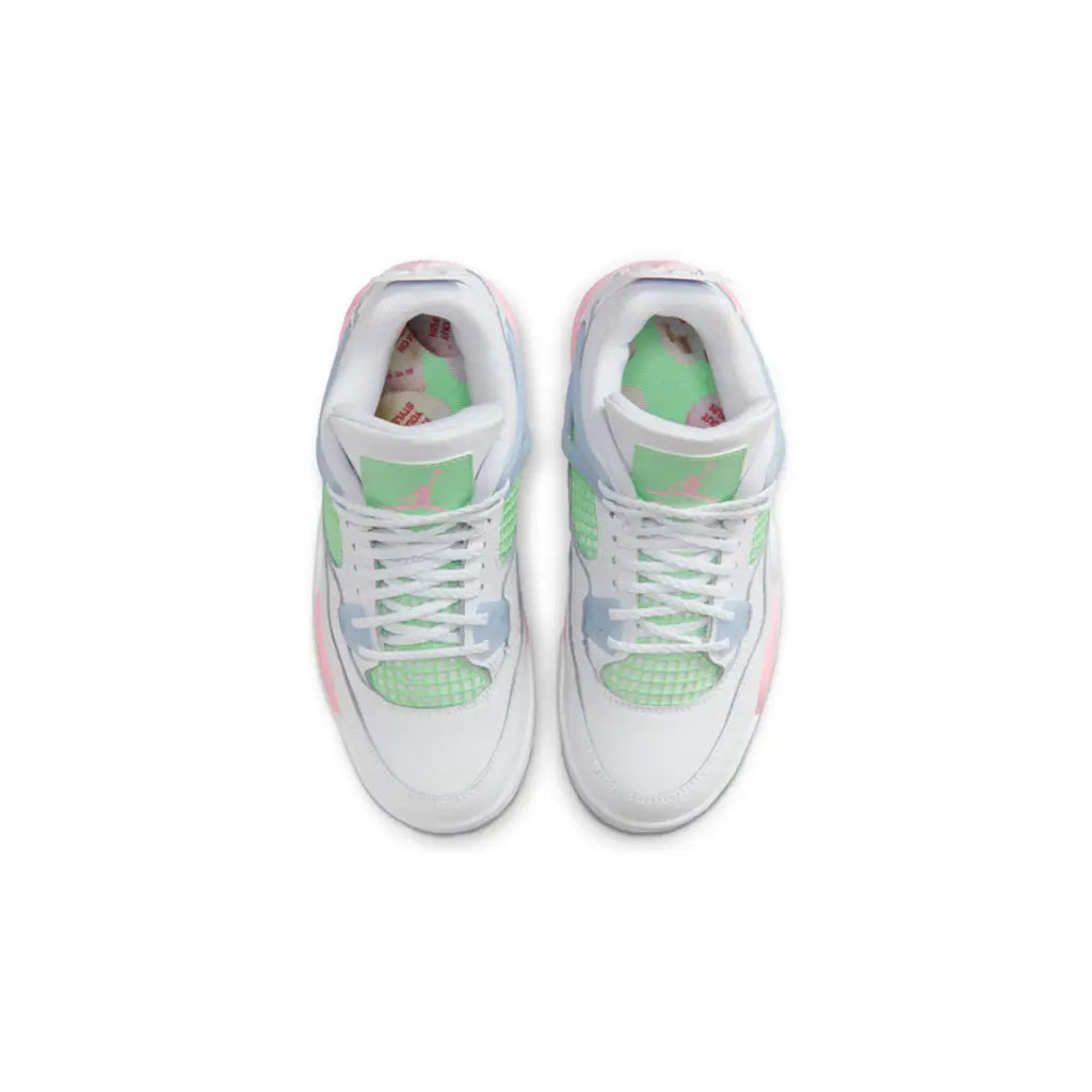 Air Jordan 4  - GS White Medium Soft Pink